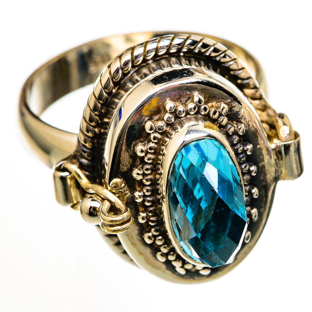Blue Topaz Rings handcrafted by Anasilvercos - RING102961