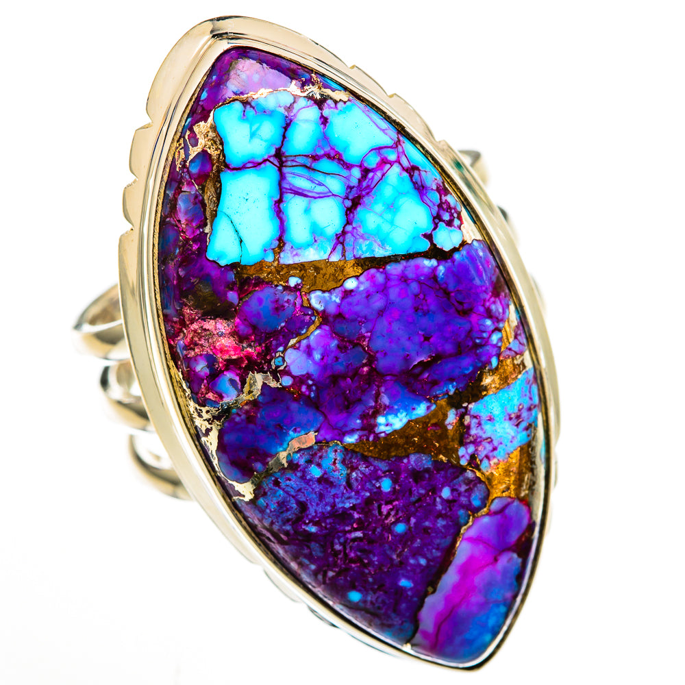 Purple Copper Turquoise Rings handcrafted by Anasilvercos - RING102985