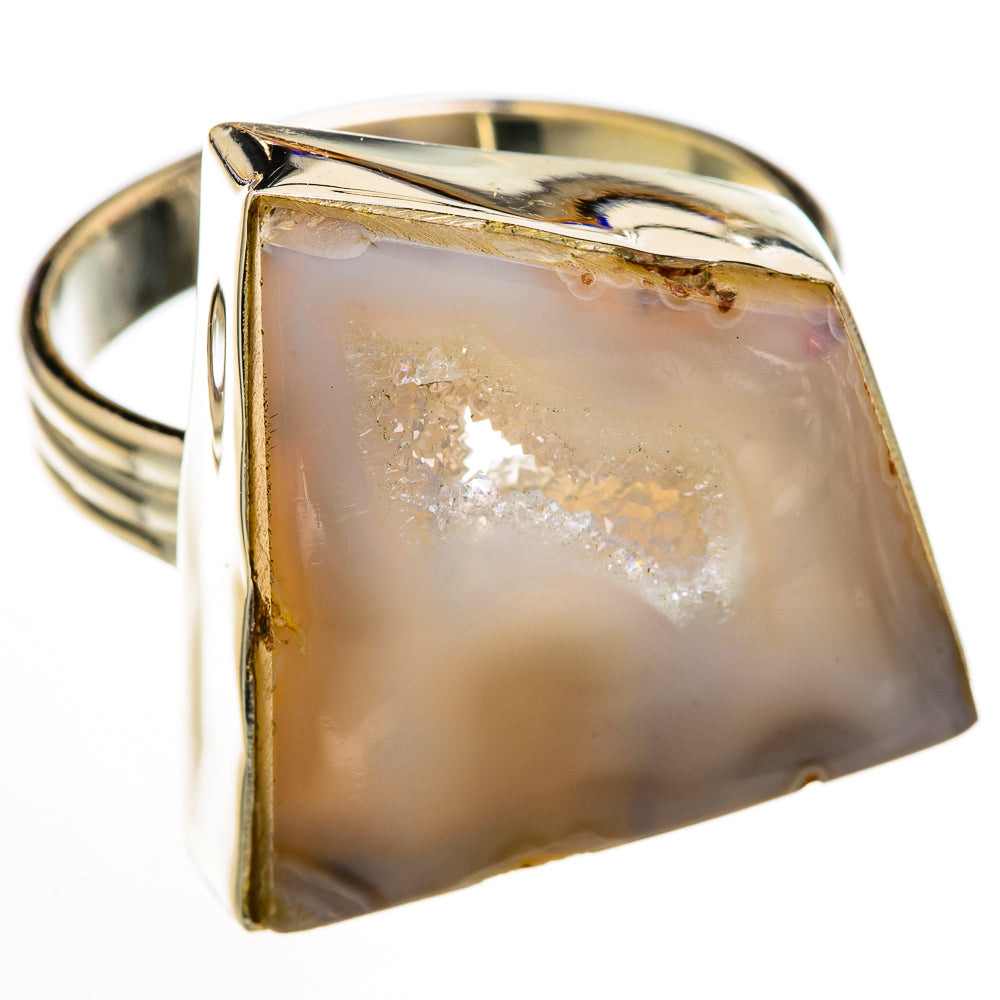 White Geode Slice Rings handcrafted by Anasilvercos - RING102990 - Photo 2