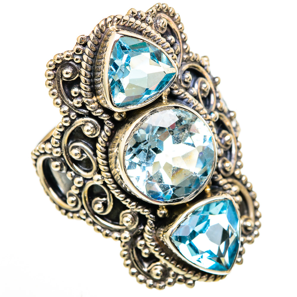 Blue Topaz Rings handcrafted by Anasilvercos - RING103003 - Photo 2