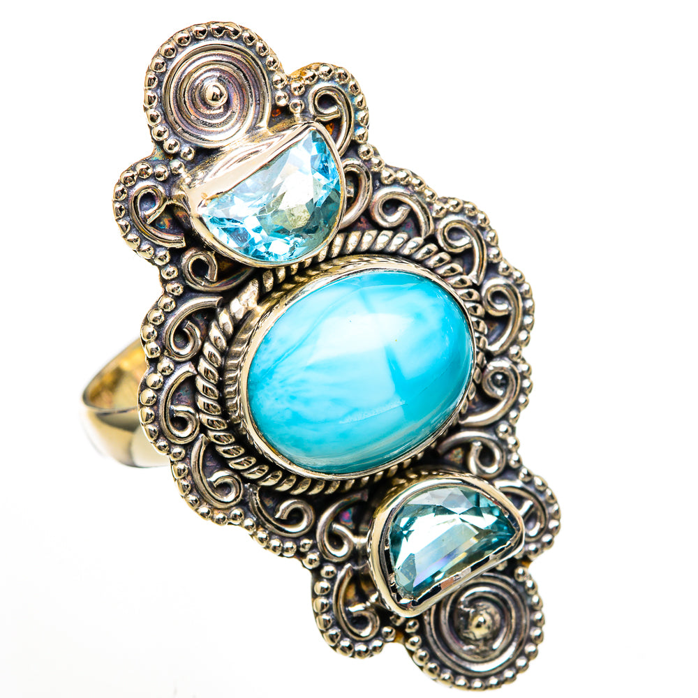 Larimar Rings handcrafted by Anasilvercos - RING103004 - Photo 2