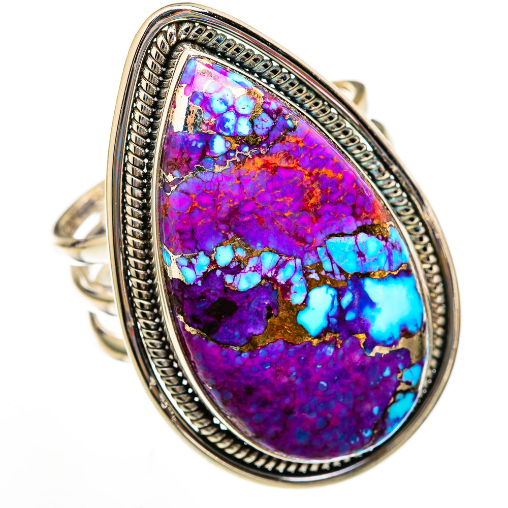 Purple Copper Turquoise Rings handcrafted by Anasilvercos - RING103033