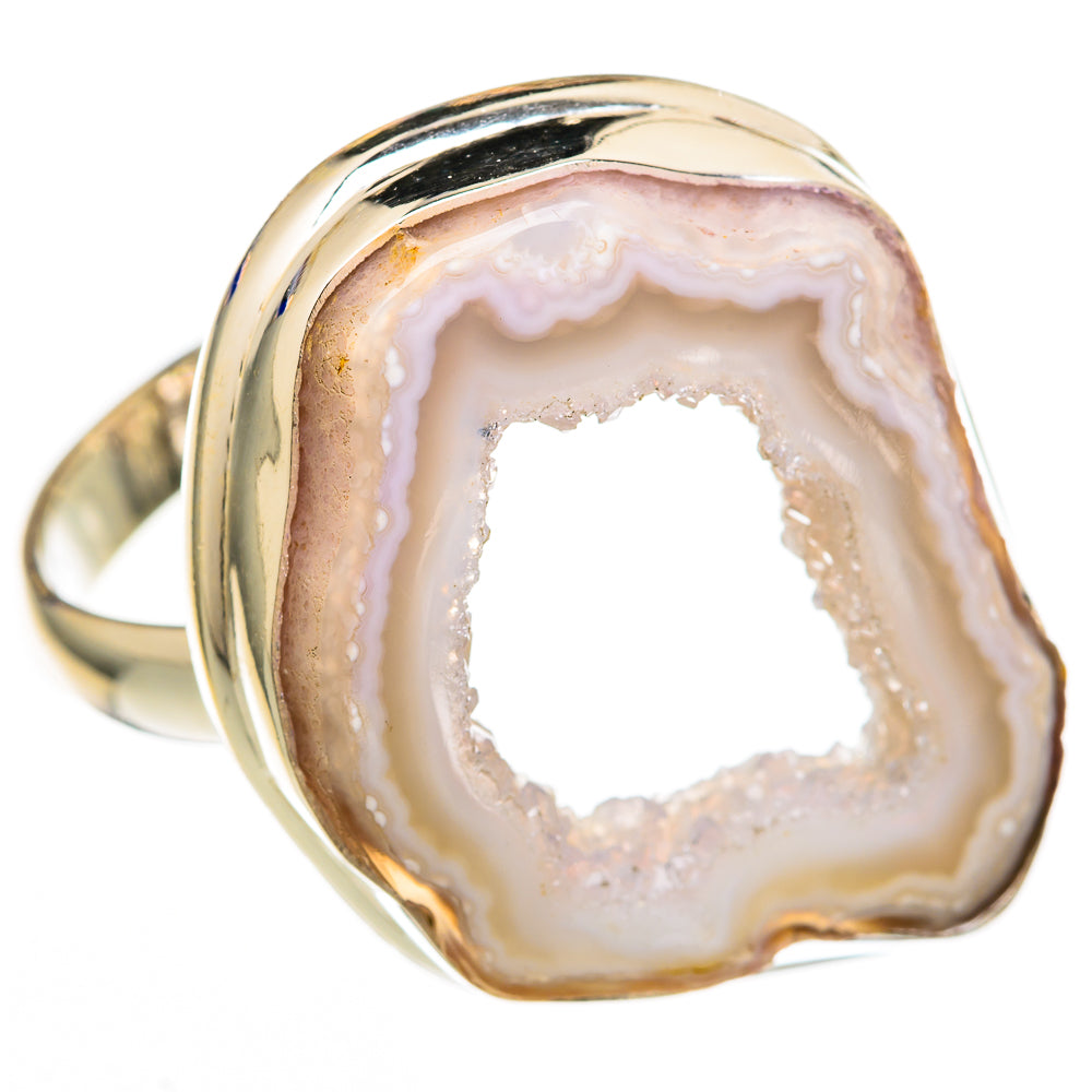 White Geode Slice Rings handcrafted by Anasilvercos - RING103041 - Photo 2
