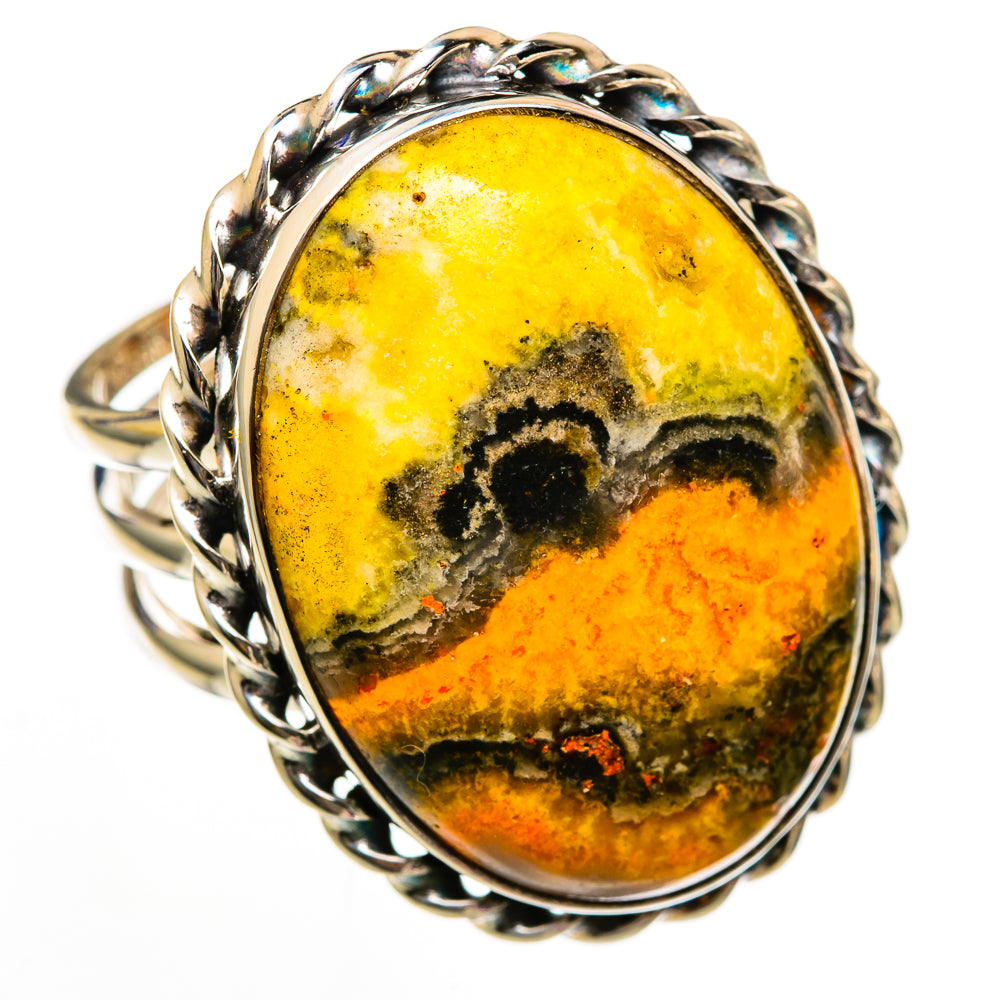 Bumble Bee Jasper Rings handcrafted by Anasilvercos - RING103048