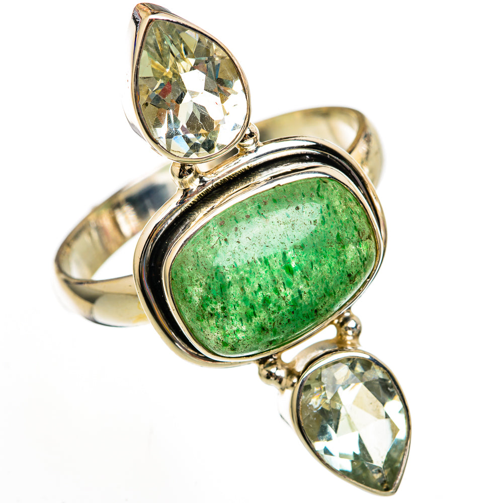 Green Aventurine Rings handcrafted by Anasilvercos - RING103062 - Photo 2