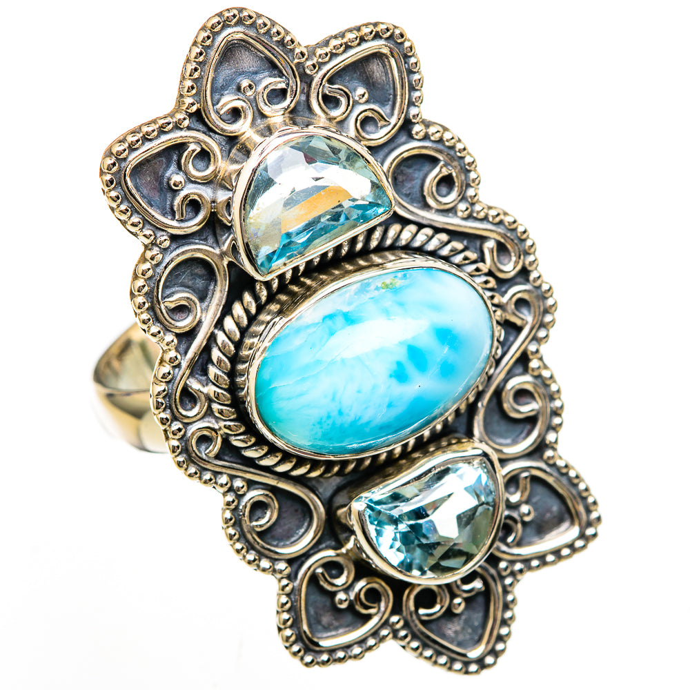 Larimar Rings handcrafted by Anasilvercos - RING103109 - Photo 2