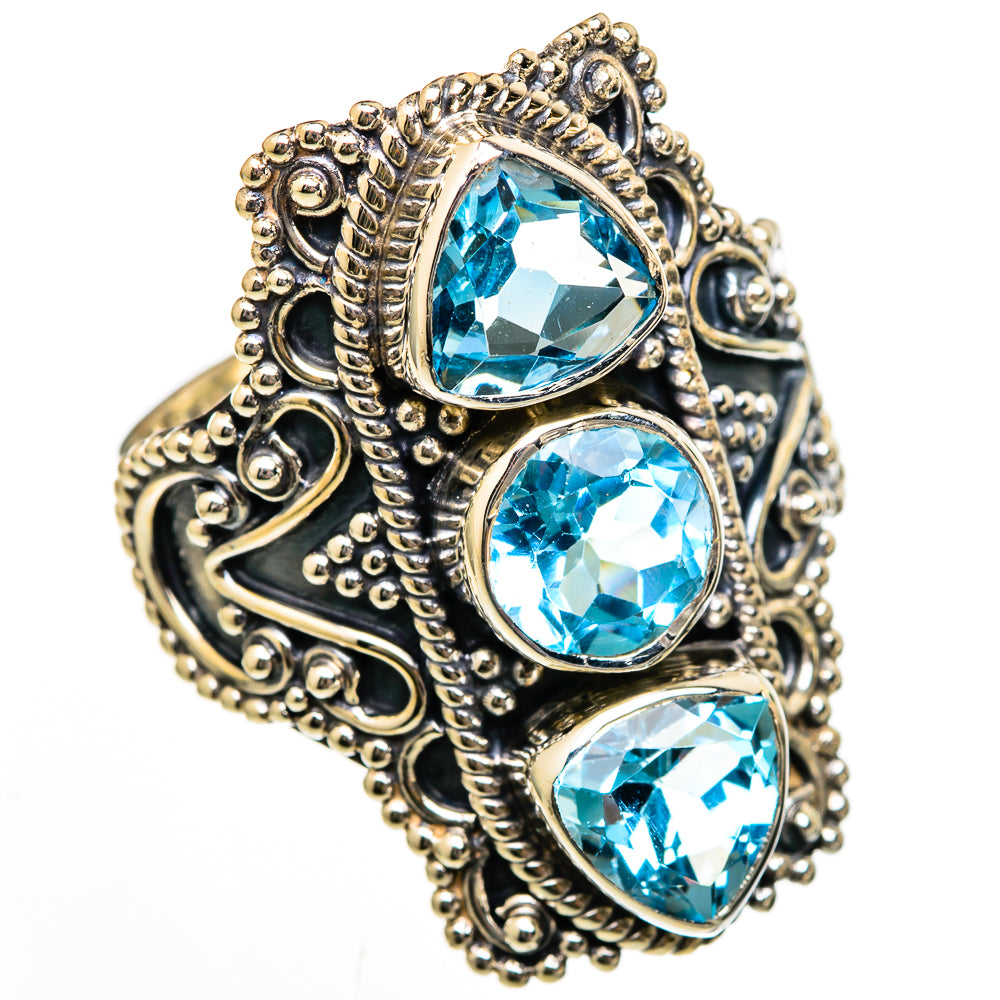 Blue Topaz Rings handcrafted by Anasilvercos - RING103110 - Photo 2