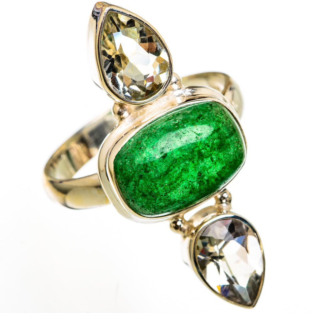 Green Aventurine Rings handcrafted by Anasilvercos - RING103116 - Photo 2