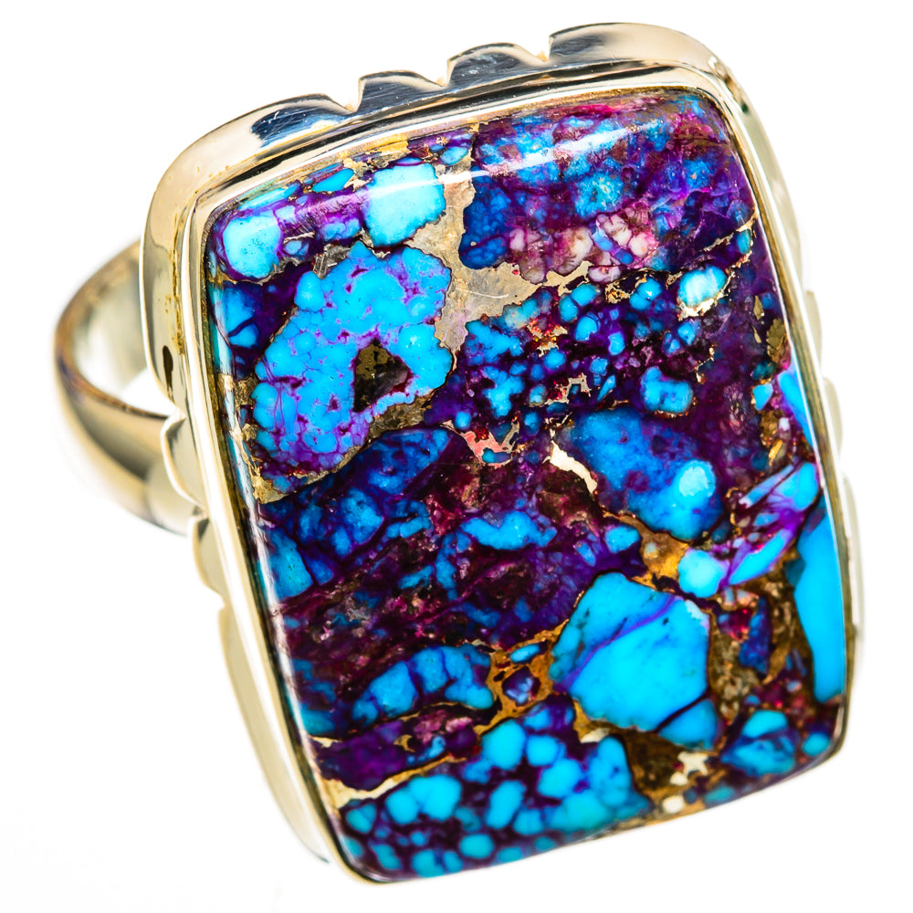 Purple Copper Turquoise Rings handcrafted by Anasilvercos - RING103134