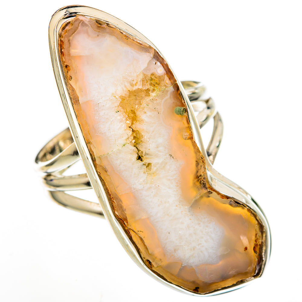 White Geode Slice Rings handcrafted by Anasilvercos - RING103147 - Photo 2