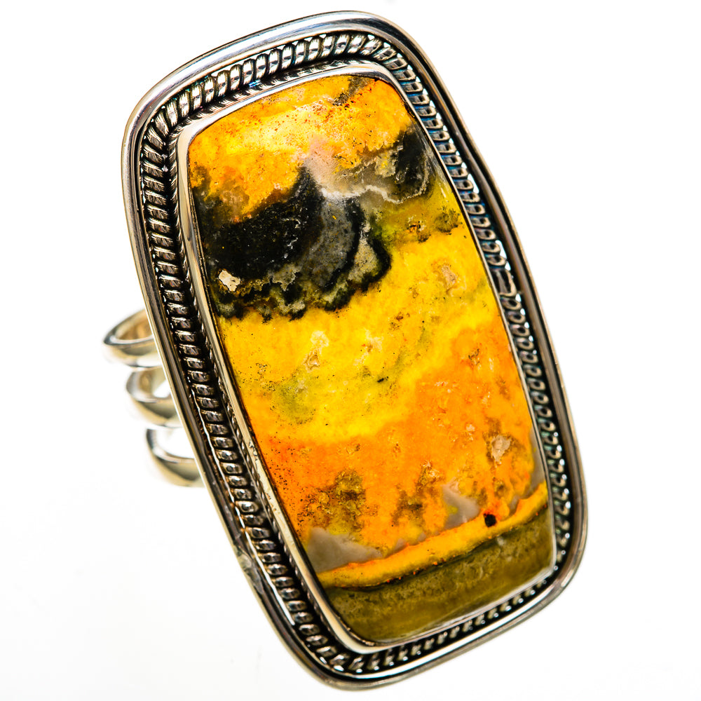 Bumble Bee Jasper Rings handcrafted by Anasilvercos - RING103151