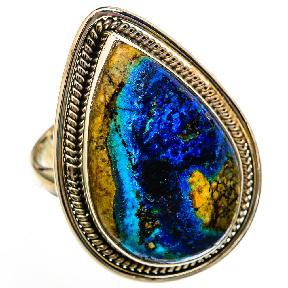Azurite Malachite Rings handcrafted by Anasilvercos - RING103154