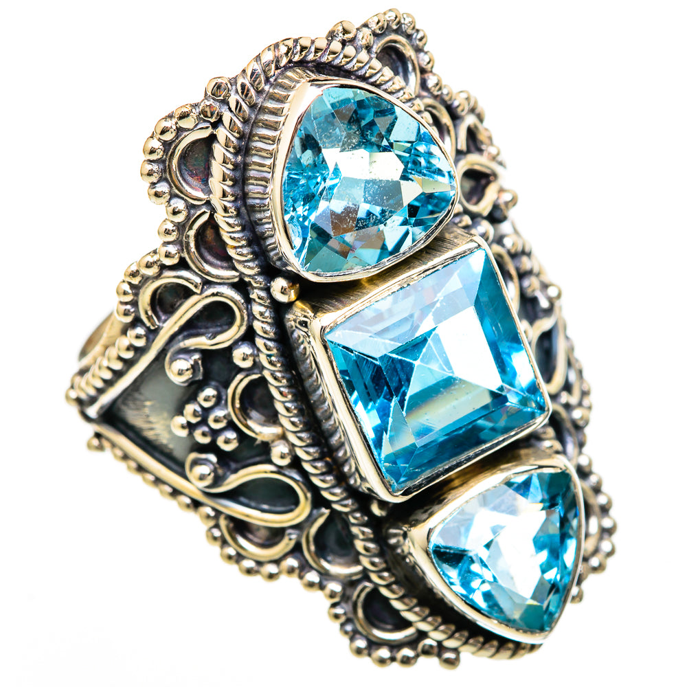 Blue Topaz Rings handcrafted by Anasilvercos - RING103164 - Photo 2