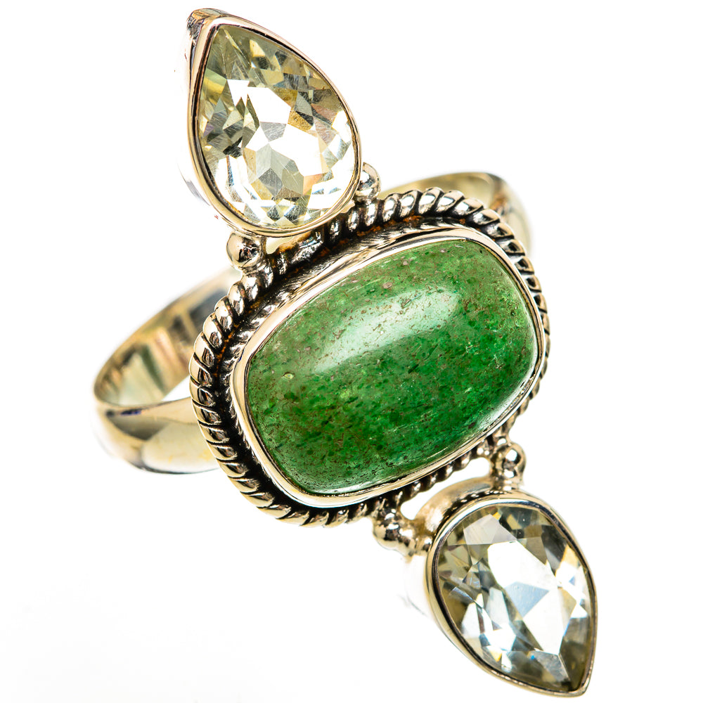 Green Aventurine Rings handcrafted by Anasilvercos - RING103167 - Photo 2