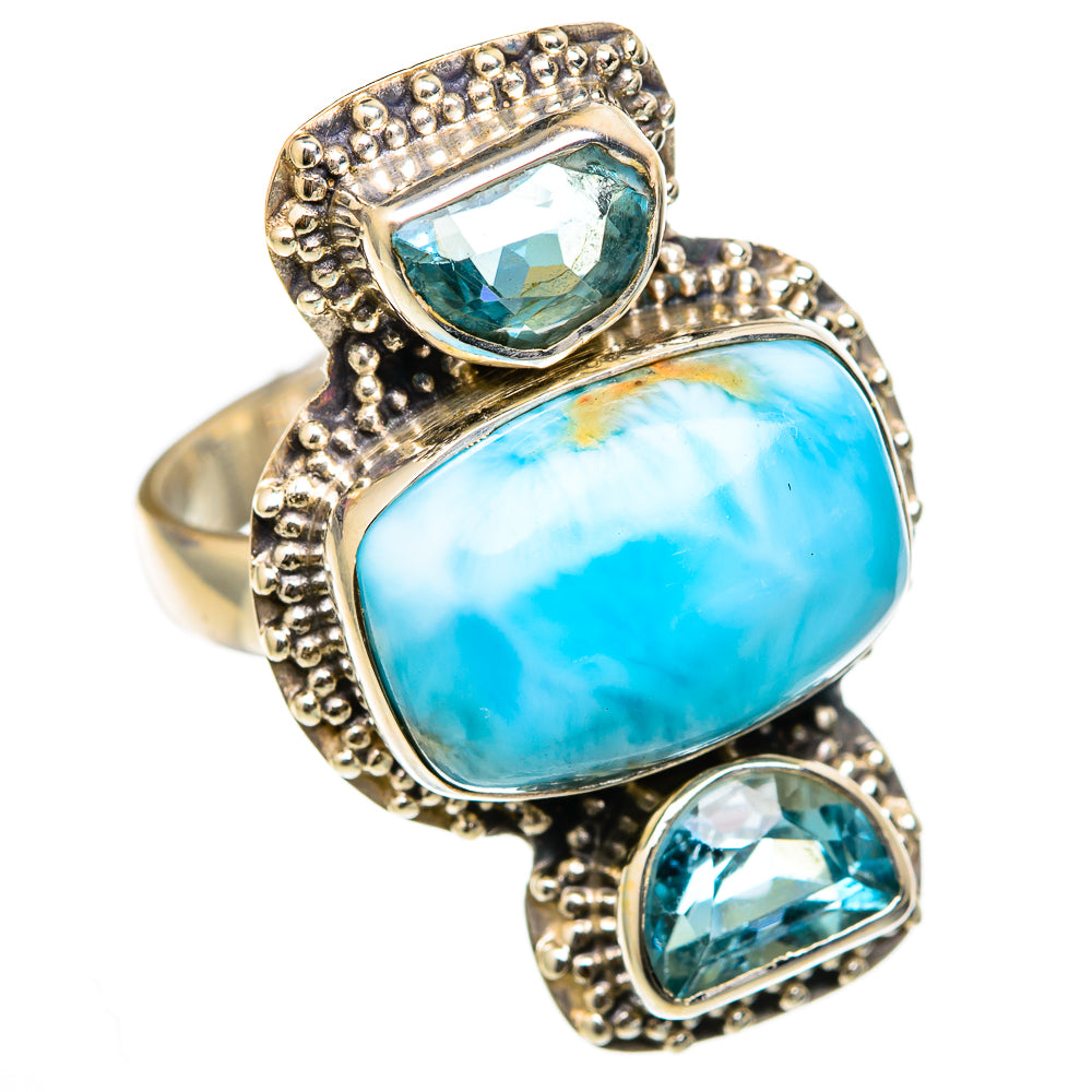 Larimar Rings handcrafted by Anasilvercos - RING103175