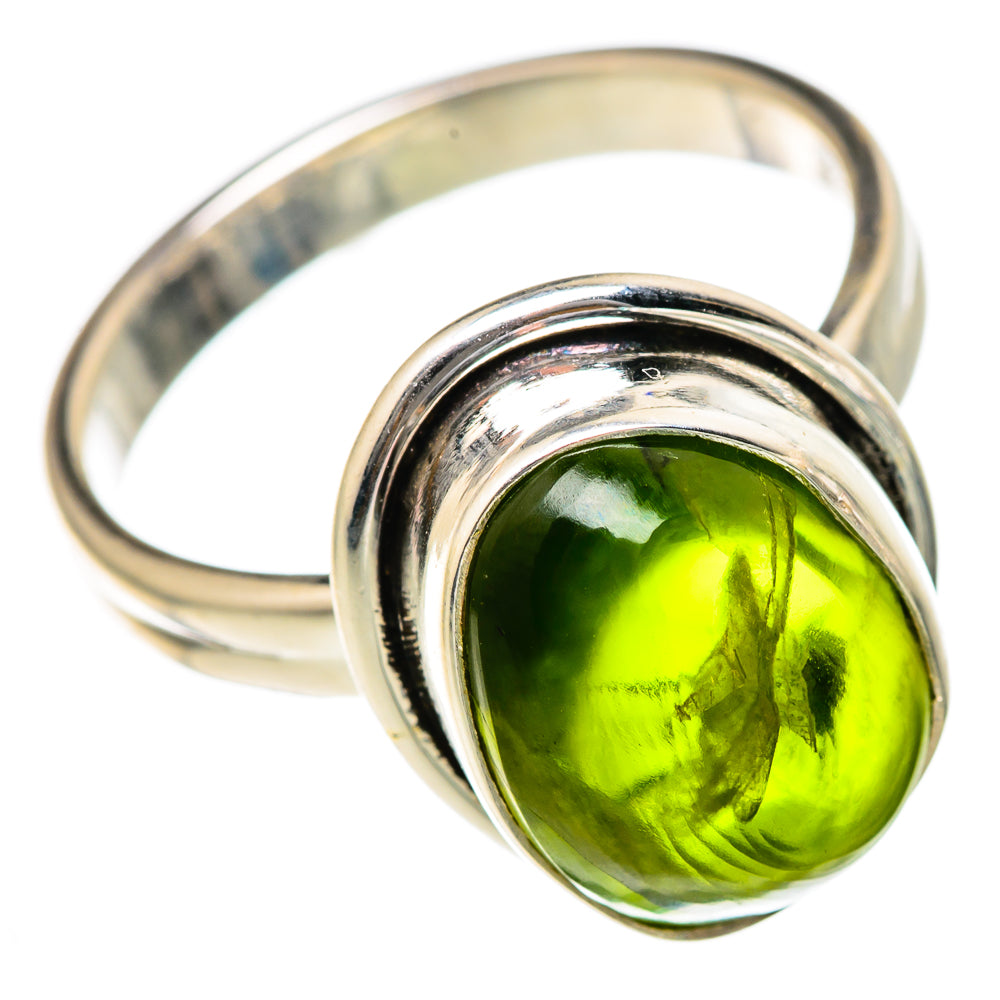 Green Tourmaline Rings handcrafted by Anasilvercos - RING103177