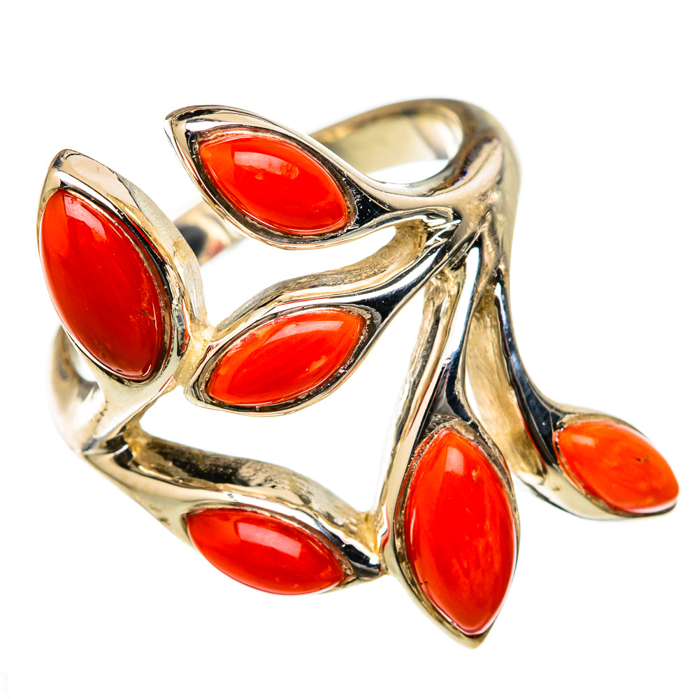 Mediterranean Red Coral Rings handcrafted by Anasilvercos - RING103184 - Photo 2