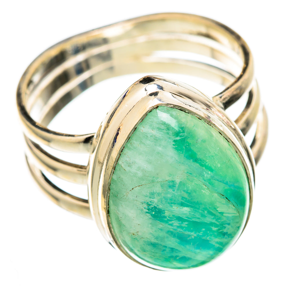 Green Moonstone Rings handcrafted by Anasilvercos - RING103201