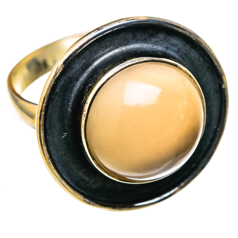 Peach Moonstone Rings handcrafted by Anasilvercos - RING103204 - Photo 2