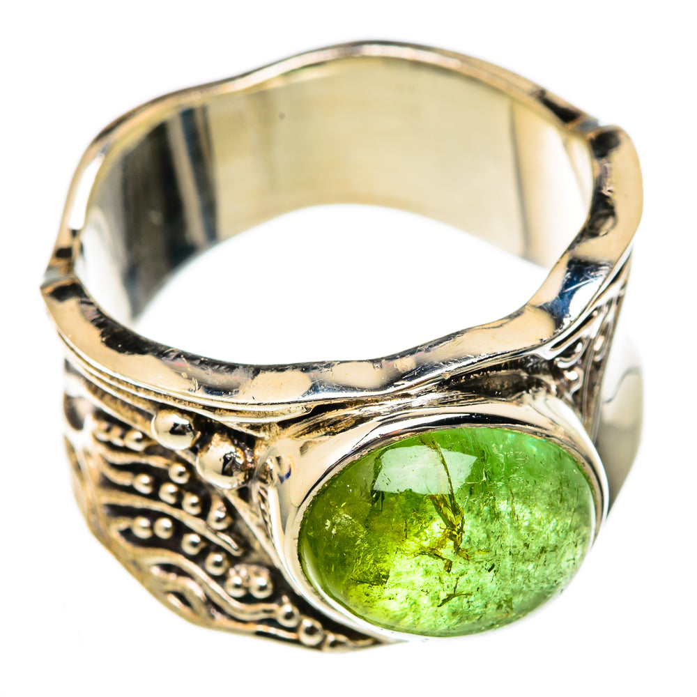 Green Tourmaline Rings handcrafted by Anasilvercos - RING103226 - Photo 2
