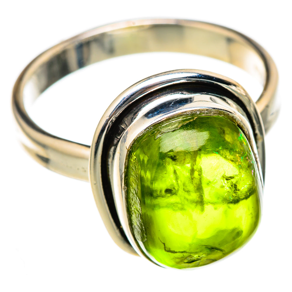Green Tourmaline Rings handcrafted by Anasilvercos - RING103227