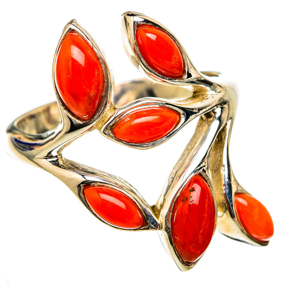 Mediterranean Red Coral Rings handcrafted by Anasilvercos - RING103233 - Photo 2