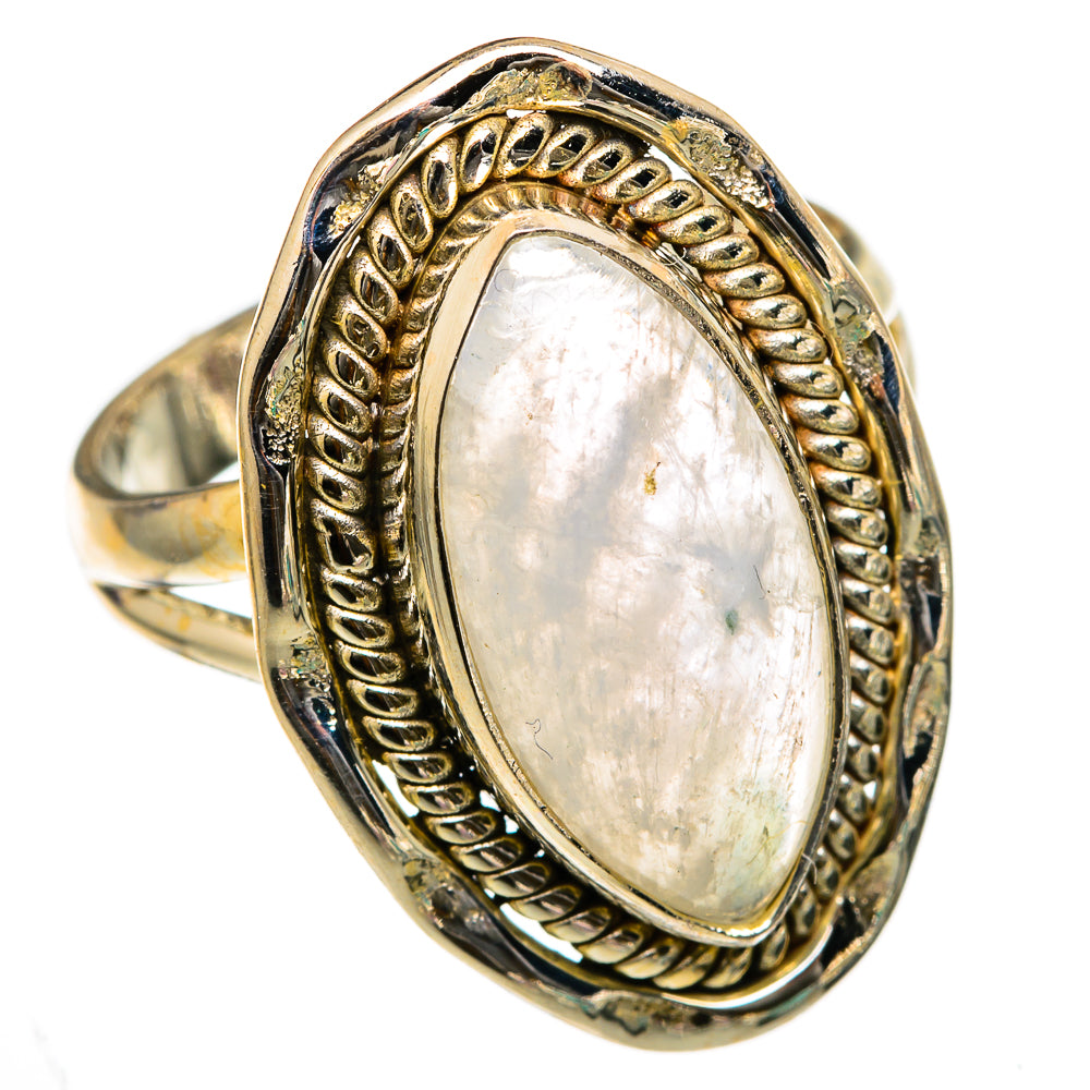 Rainbow Moonstone Rings handcrafted by Anasilvercos - RING103239 - Photo 2