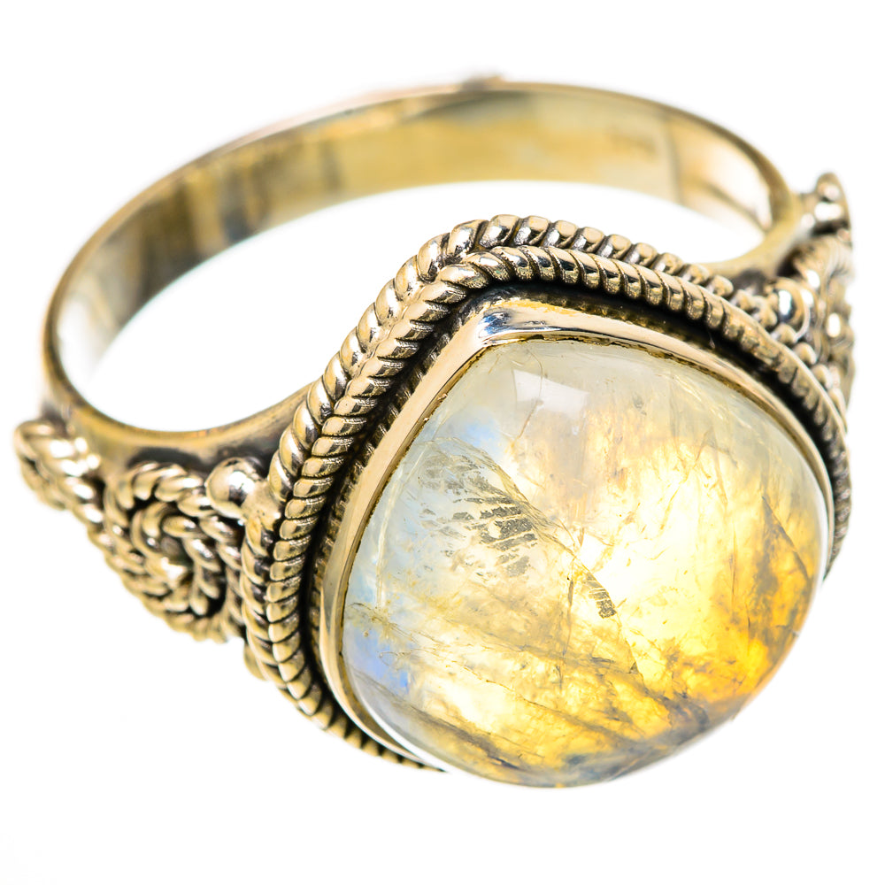 Rainbow Moonstone Rings handcrafted by Anasilvercos - RING103261 - Photo 2