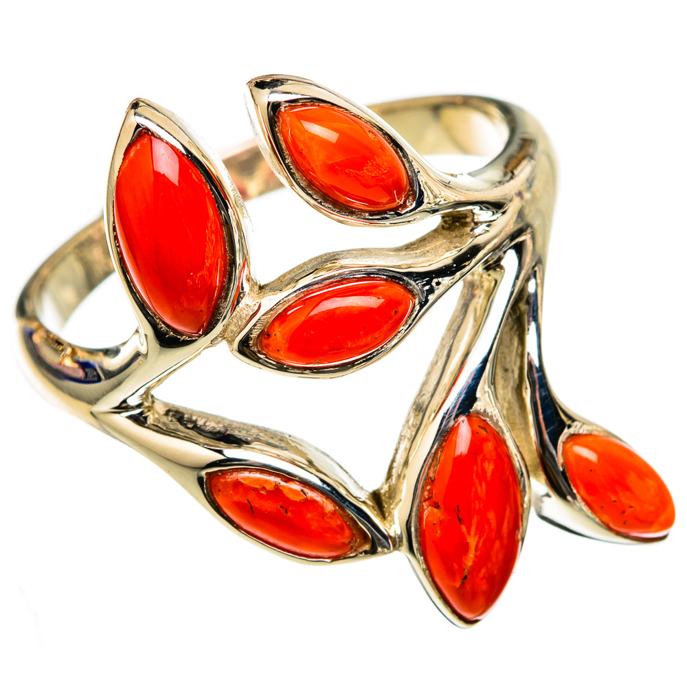 Mediterranean Red Coral Rings handcrafted by Anasilvercos - RING103277 - Photo 2