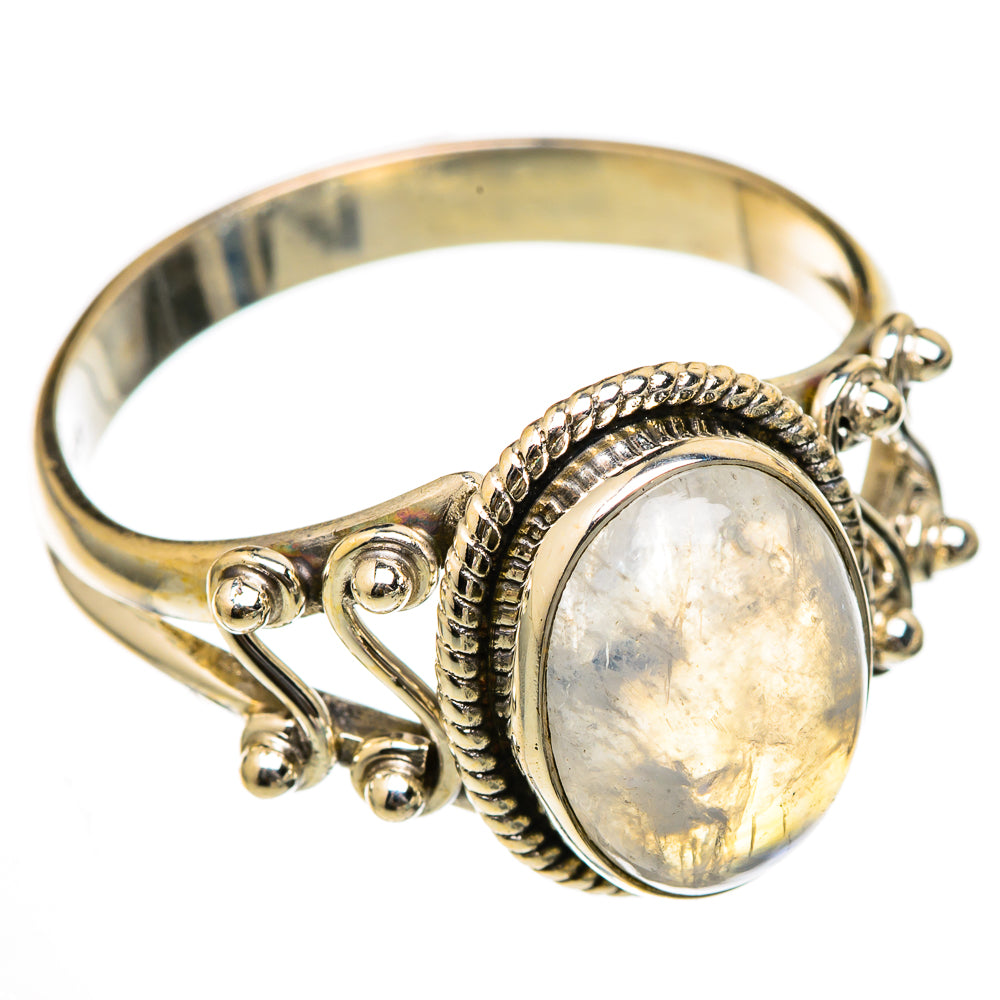 Rainbow Moonstone Rings handcrafted by Anasilvercos - RING103280 - Photo 2