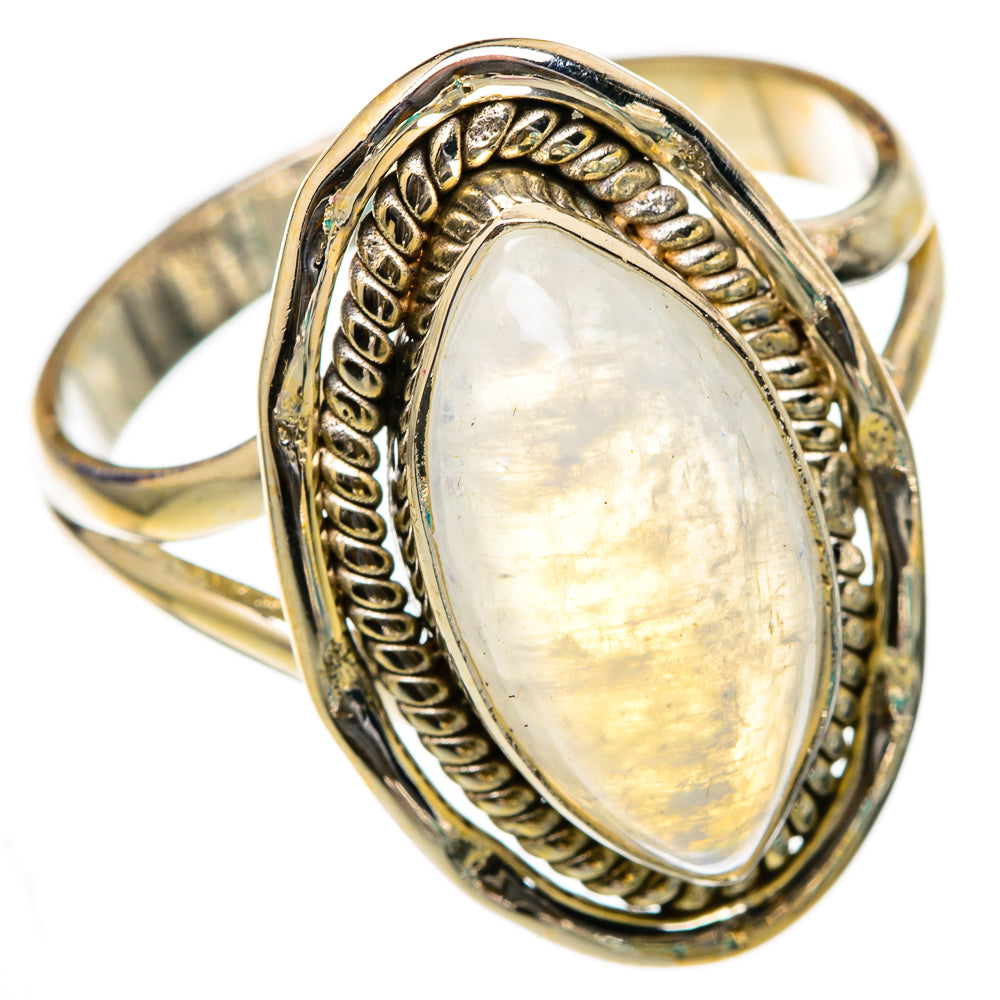 Rainbow Moonstone Rings handcrafted by Anasilvercos - RING103283 - Photo 2