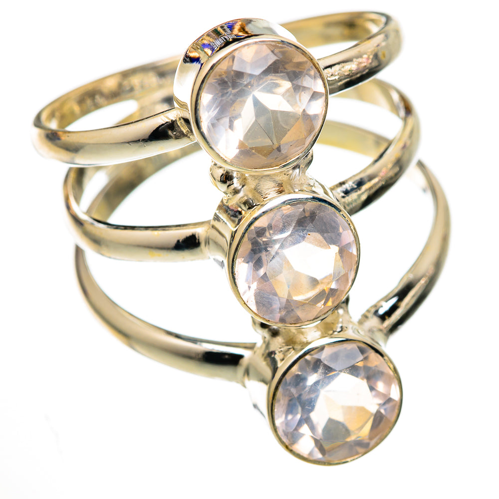 Rose Quartz Rings handcrafted by Anasilvercos - RING103294