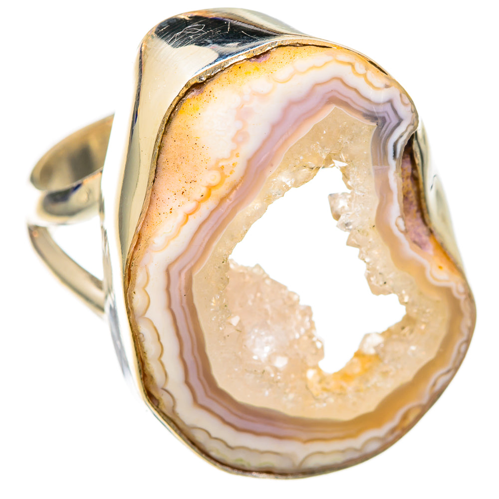 White Geode Slice Rings handcrafted by Anasilvercos - RING103299 - Photo 2