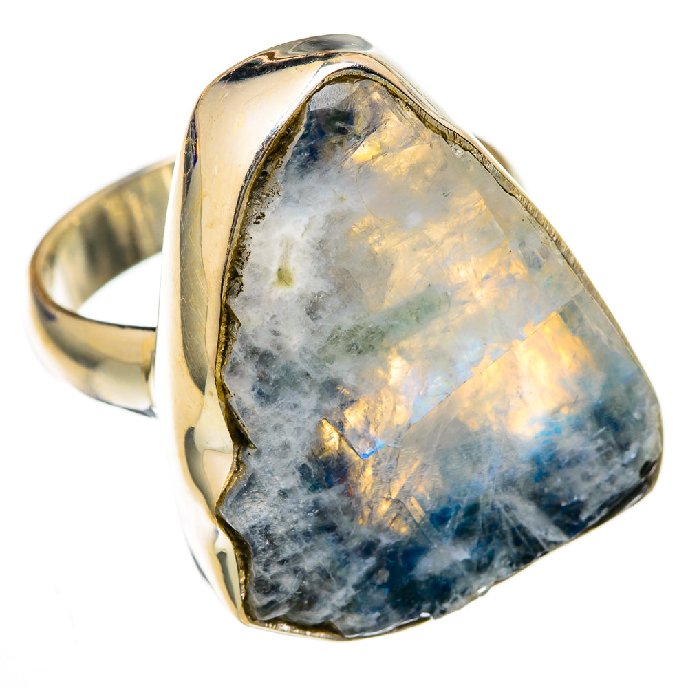 Rainbow Moonstone Rings handcrafted by Anasilvercos - RING103301 - Photo 2