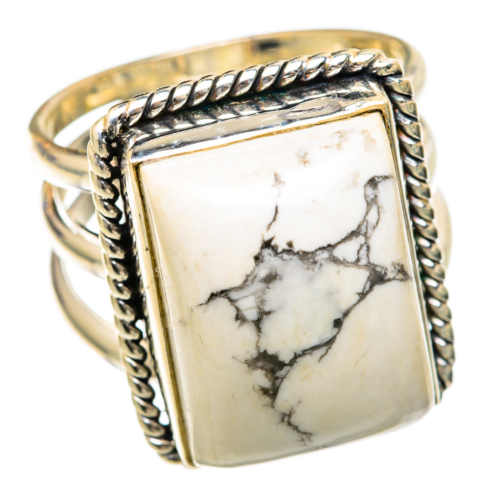Howlite Rings handcrafted by Anasilvercos - RING103302 - Photo 2