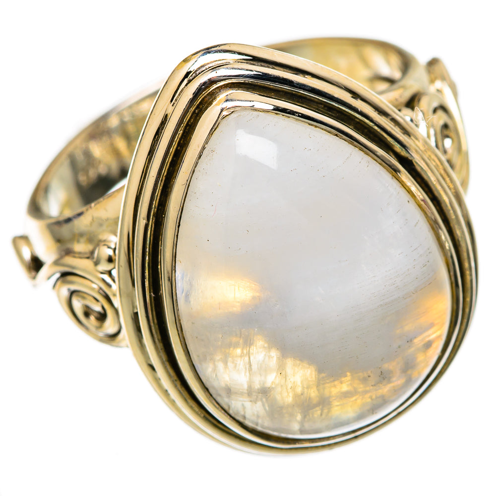 Rainbow Moonstone Rings handcrafted by Anasilvercos - RING103303 - Photo 2