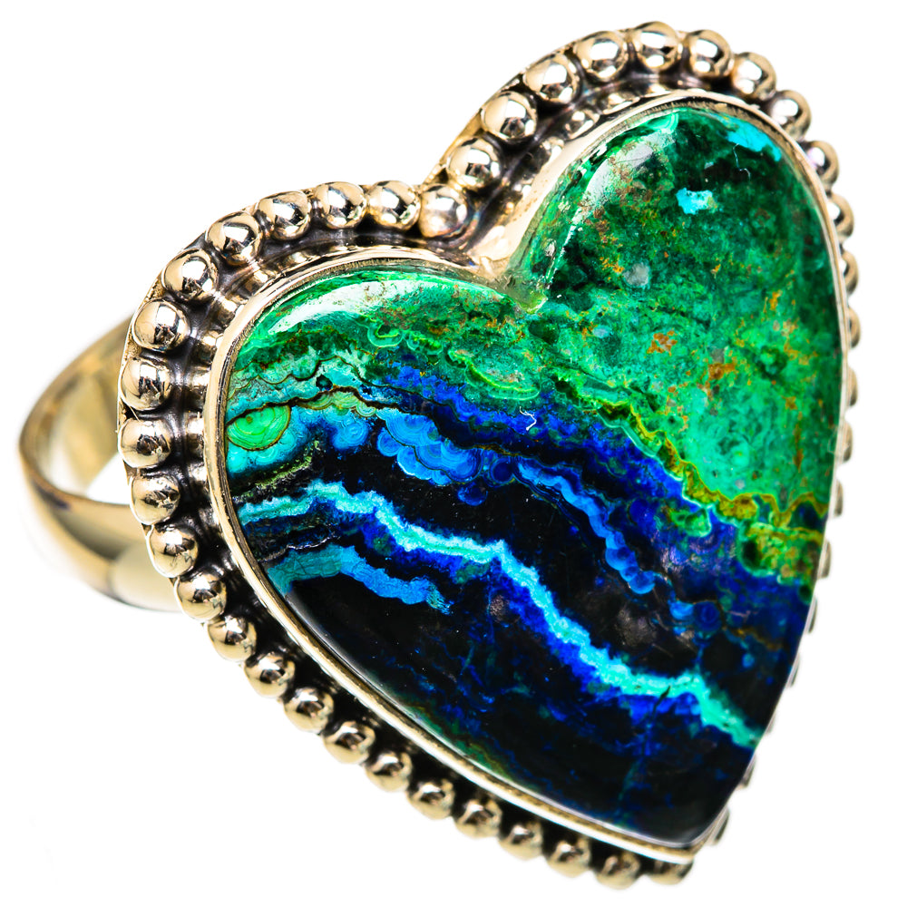 Azurite Malachite Rings handcrafted by Anasilvercos - RING103327
