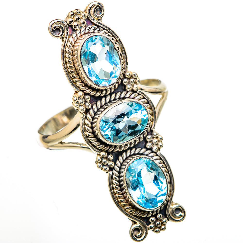 Blue Topaz Rings handcrafted by Anasilvercos - RING103343 - Photo 2