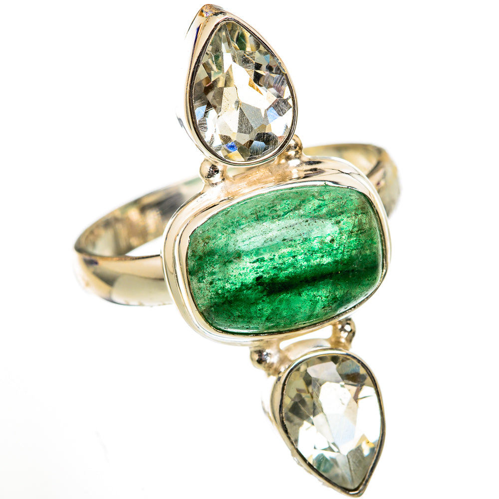 Green Aventurine Rings handcrafted by Anasilvercos - RING103348 - Photo 2