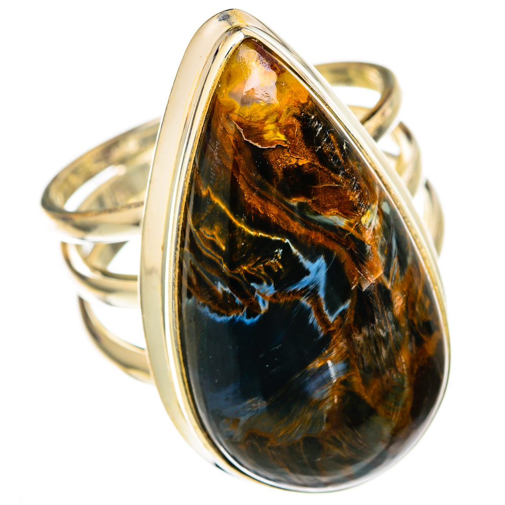 Golden Pietersite Rings handcrafted by Anasilvercos - RING103374 - Photo 2