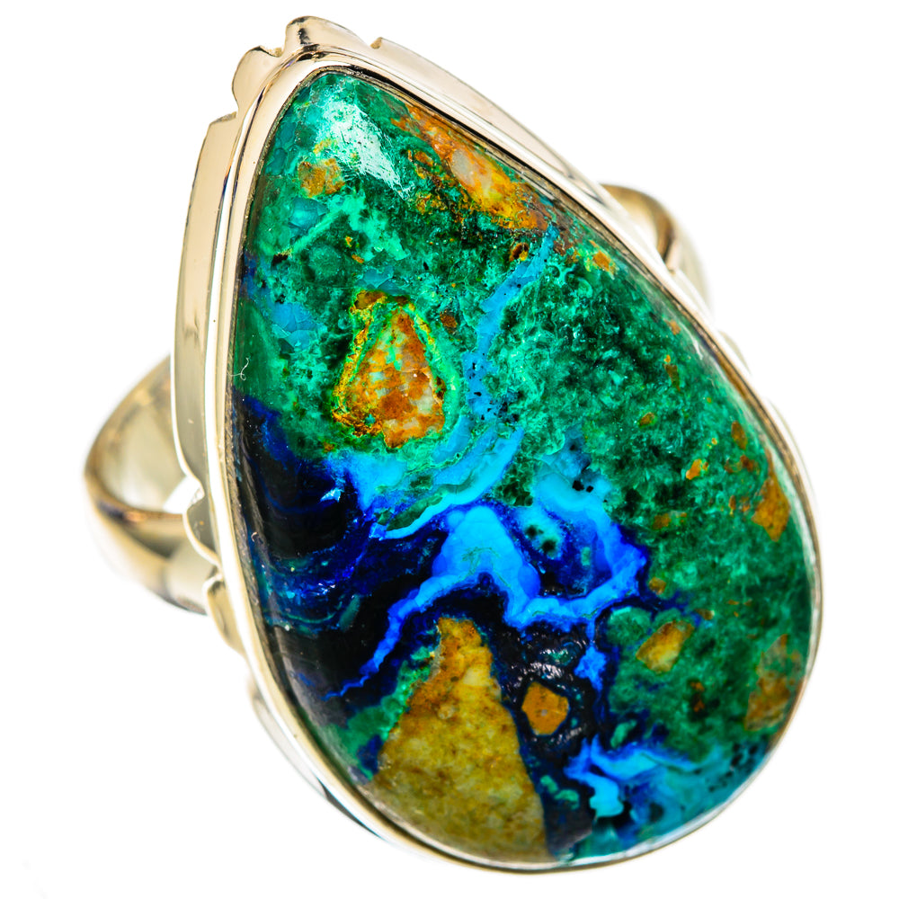Azurite Malachite Rings handcrafted by Anasilvercos - RING103378