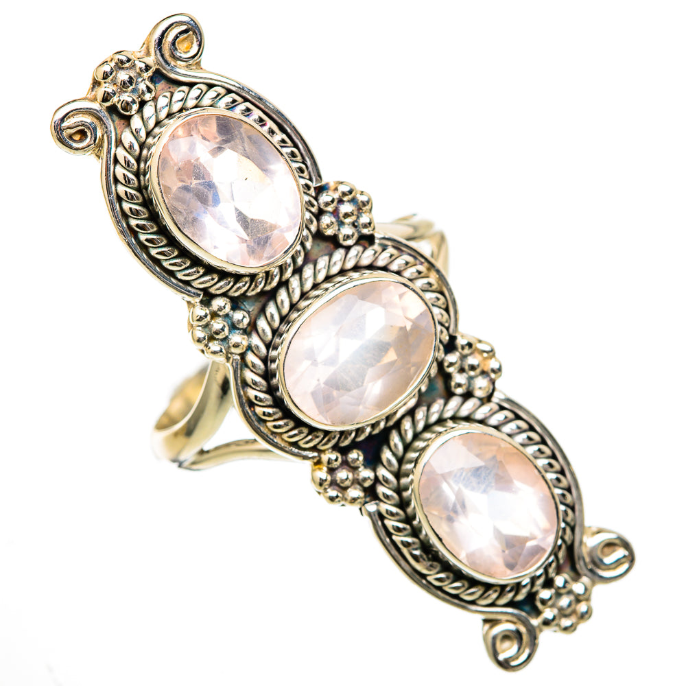Rose Quartz Rings handcrafted by Anasilvercos - RING103446 - Photo 2