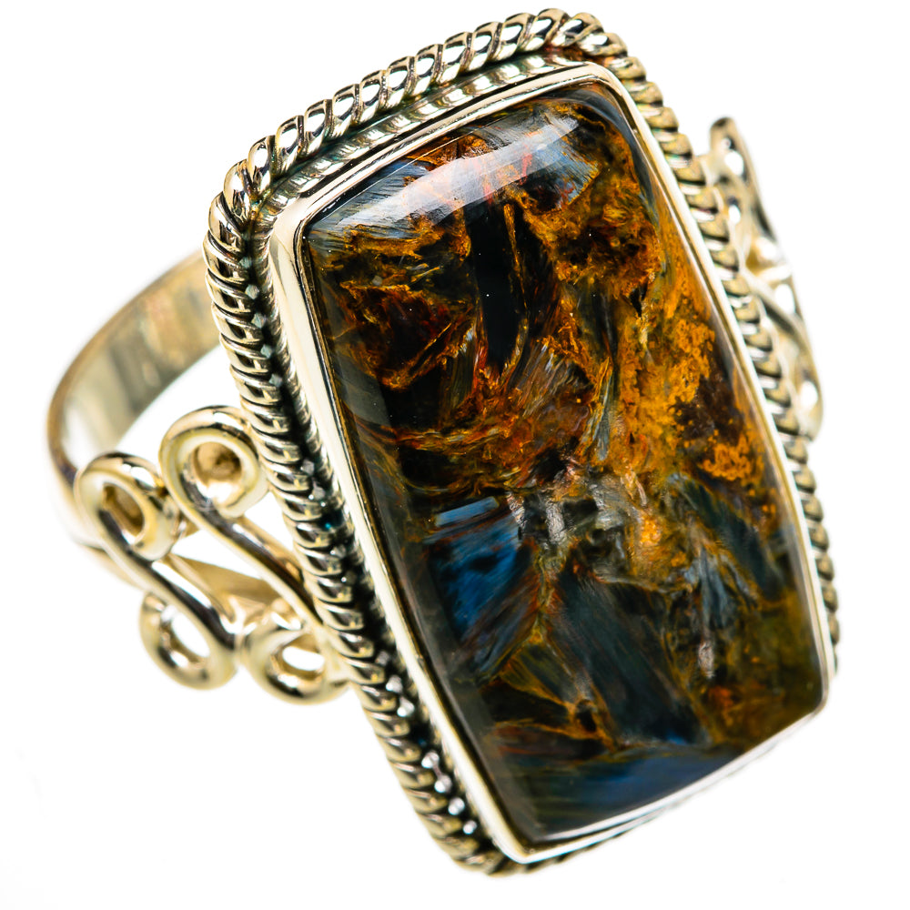 Golden Pietersite Rings handcrafted by Anasilvercos - RING103457 - Photo 2