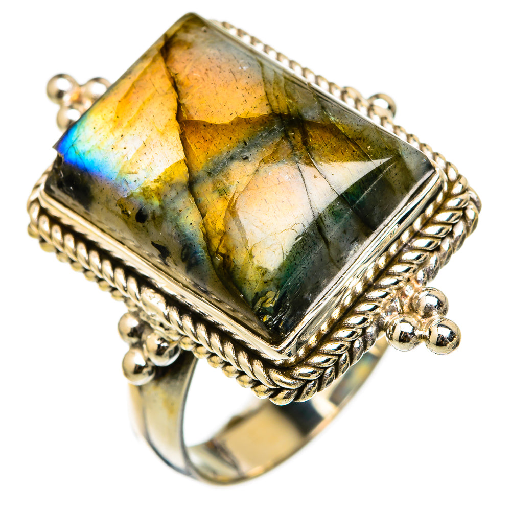 Labradorite Rings handcrafted by Anasilvercos - RING103461