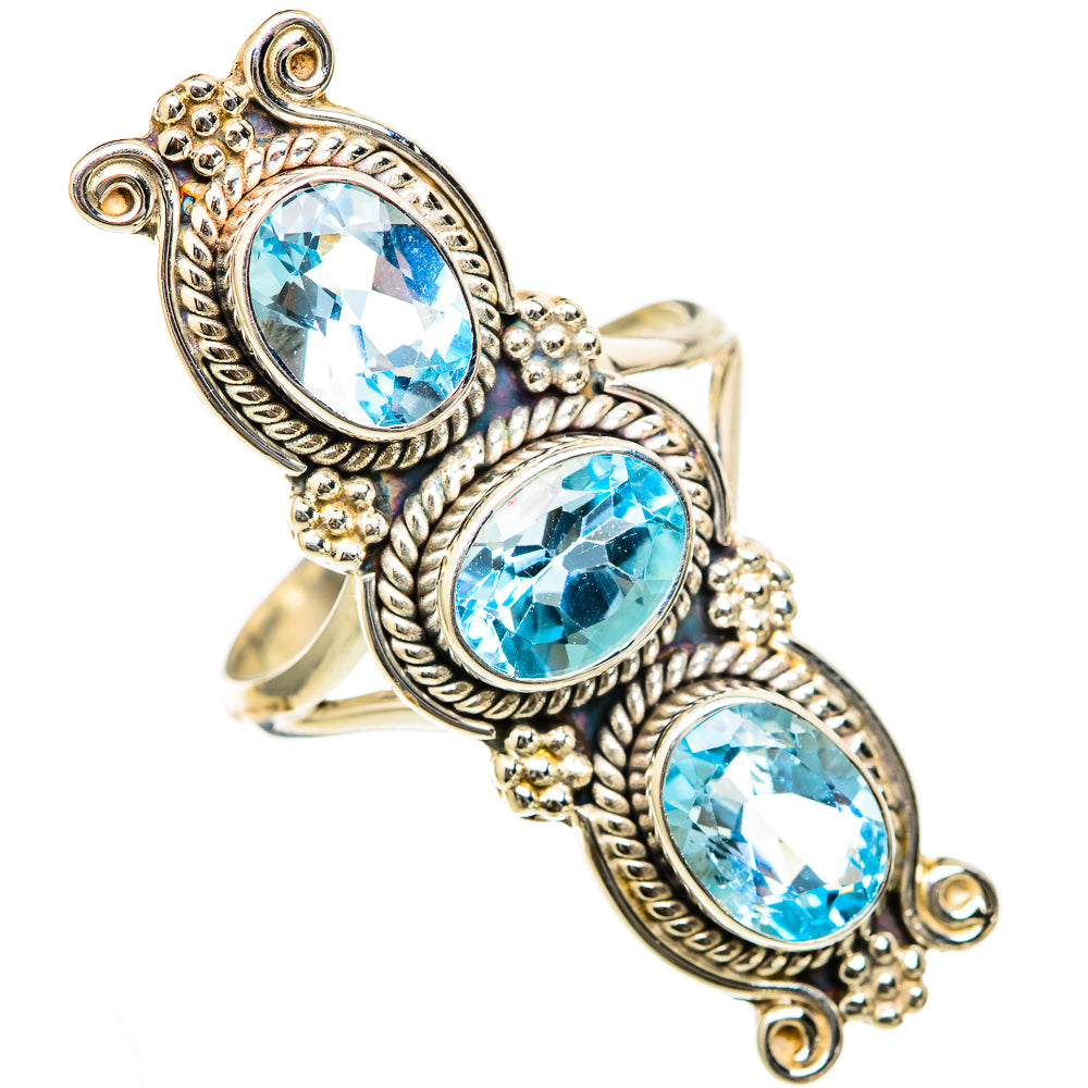 Blue Topaz Rings handcrafted by Anasilvercos - RING103471