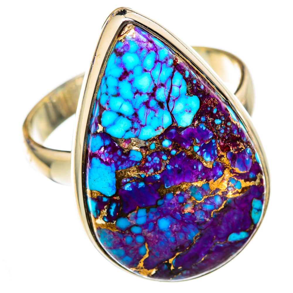 Purple Copper Turquoise Rings handcrafted by Anasilvercos - RING103476 - Photo 2