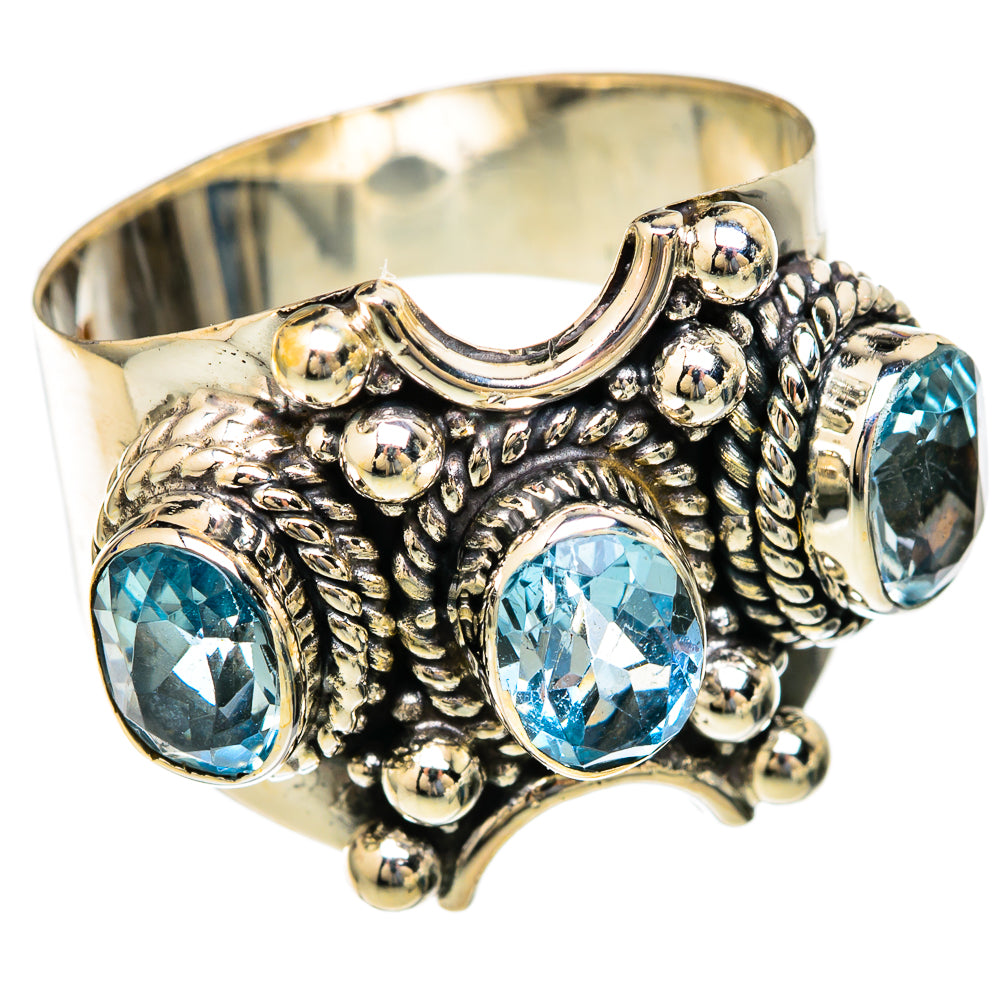 Blue Topaz Rings handcrafted by Anasilvercos - RING103485