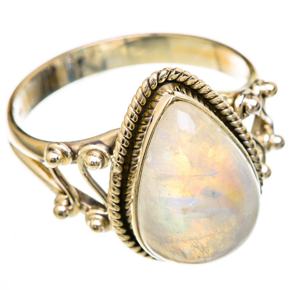 Rainbow Moonstone Rings handcrafted by Anasilvercos - RING103531 - Photo 2