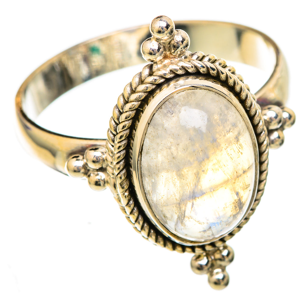Rainbow Moonstone Rings handcrafted by Anasilvercos - RING103560 - Photo 2