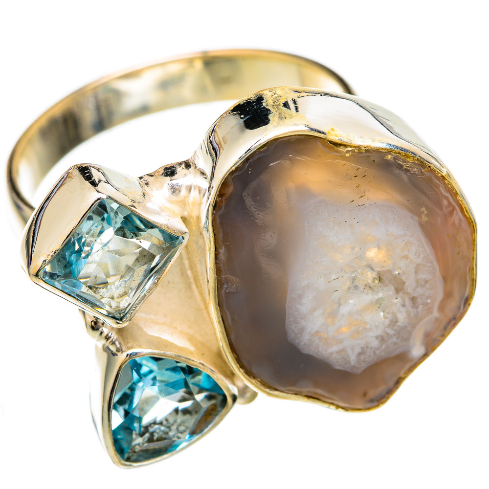 White Geode Slice Rings handcrafted by Anasilvercos - RING103570 - Photo 2